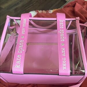 Kate Spade Pink and Clear Tote Bag